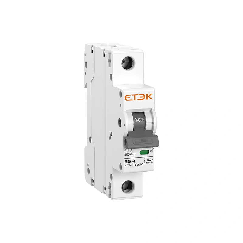 ETM1-63DC-1P Nonpolar 6kA Non-Polarity DC Miniature Circuit Breaker
