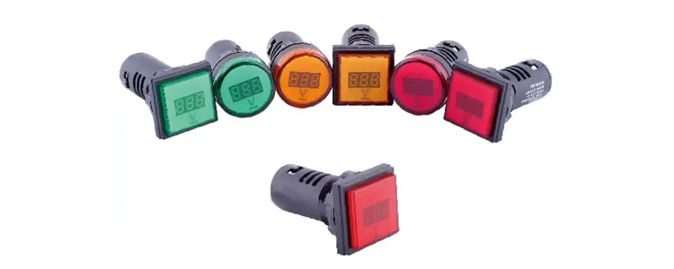 Medidor de voltaje LED Voltímetro LED Indicador de voltaje Medidor de voltaje Luz piloto roja