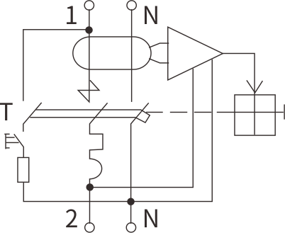 Diagrama de circuito del rcbo etek ekl3-63