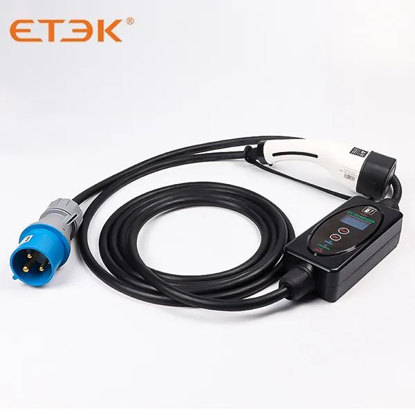 EKEC2 Single-phase 3.7kW 7.3kW AC Portable EV charger can be customized with different types of plugs
